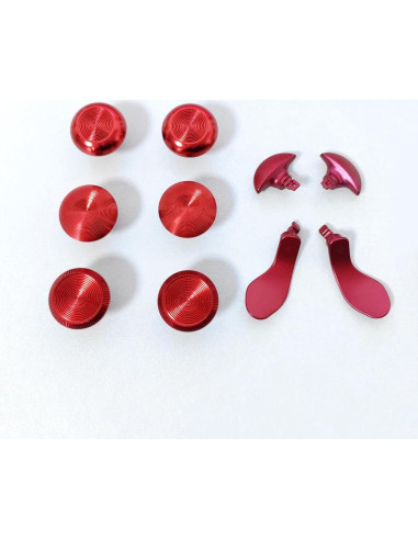Palancas de metal para PS5 Edge - 6 palancas analógicas rojas