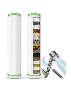 Filtro de Ducha Pweran 18 Etapas - Paquete de 2 Reemplazos