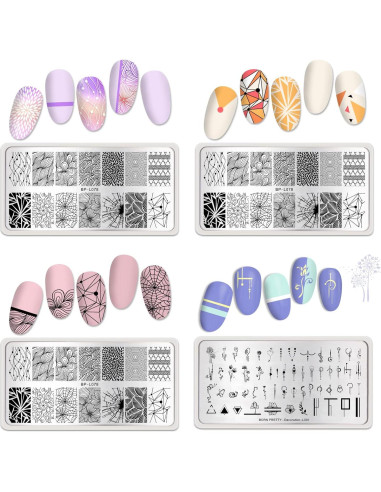 Juego de Placas de Estampado de Uñas Born Pretty 8PCS