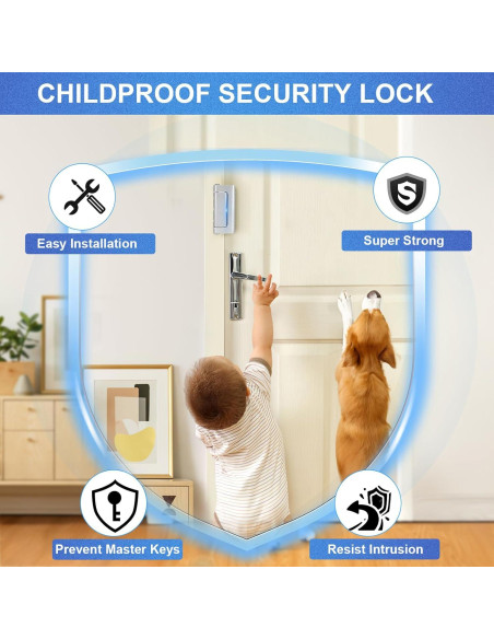 Cerradura de Seguridad EOEDEPAZ para Puertas - Pestillo 7.62 cm Cerradura de Seguridad EOEDEPAZ para Puertas - Pestillo 7.62 cm
