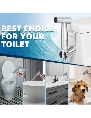 Rociador de Bidet de Mano Fat-Cattie Acero Inoxidable 11.94 cm