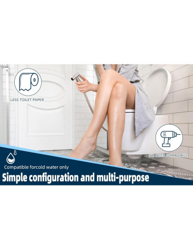 Rociador de Bidet de Mano Fat-Cattie Acero Inoxidable 11.94 cm