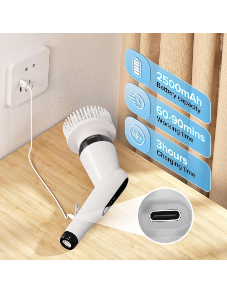 Limpiador Eléctrico de Espinillas Dreazu G2 IPX7 7 Cabezas Limpiador Eléctrico de Espinillas Dreazu G2 IPX7 7 Cabezas