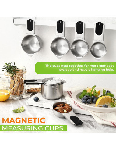 Juego de Tazas de Medir Magnéticas Spring Chef 7 Piezas