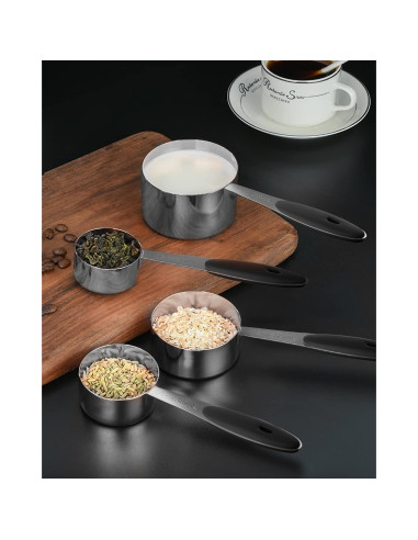 Juego de Tazas y Cucharas Medidoras Joyhill 10 Piezas Acero Inoxidable