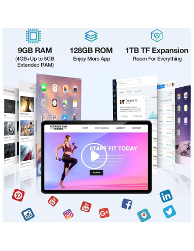 Tableta DOOGEE T30E 11" Android 14 9GB RAM 128GB ROM 4G