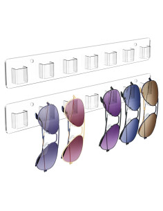 Organizador de Gafas de Pared Meaocer 2 Paquetes Acrílico