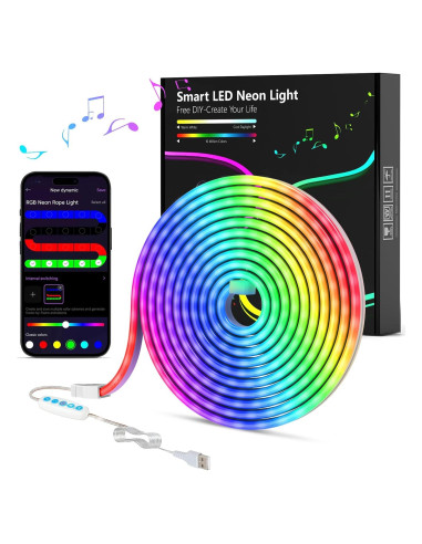 Luz de Cuerda LED RGB OJQ 1.95m Sincronización Música DIY