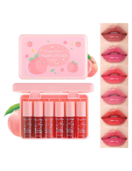 Set de Tintes Labiales Eakroo 6 Colores Multiusos Hidratantes Set de Tintes Labiales Eakroo 6 Colores Multiusos Hidratantes
