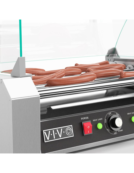 Parrilla Eléctrica VIVO 7 Rodillos Acero Inoxidable 900W Parrilla Eléctrica VIVO 7 Rodillos Acero Inoxidable 900W