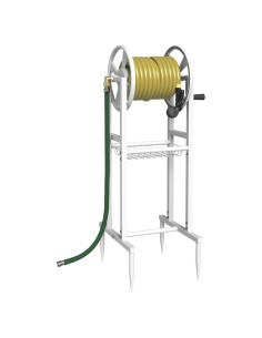 Carrete de Manguera Garbuildman Blanco 125 Pies 5/8"
