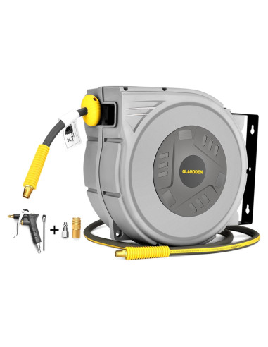 Carrete de Manguera de Aire GLAHODEN 3/8" x 15,24 m 300 PSI