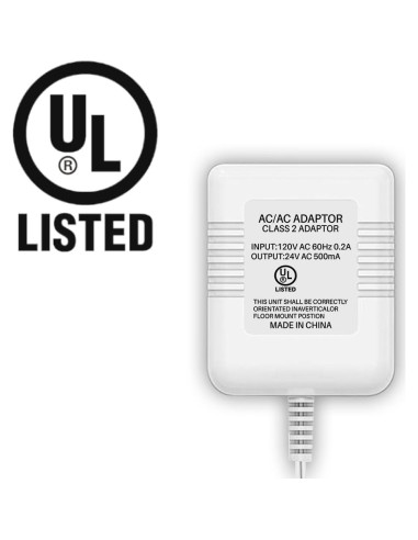 Transformador de Timbre Ingers 24V 500mA 8m Cable