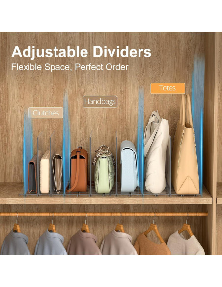 Organizador de Bolsos SortNStore 2 Estantes Ajustable Transparente Organizador de Bolsos SortNStore 2 Estantes Ajustable Transparente