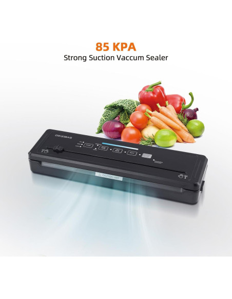 Selladora al Vacío DIKEIBAS D05 Negra | 85kPa Succión Selladora al Vacío DIKEIBAS D05 Negra | 85kPa Succión