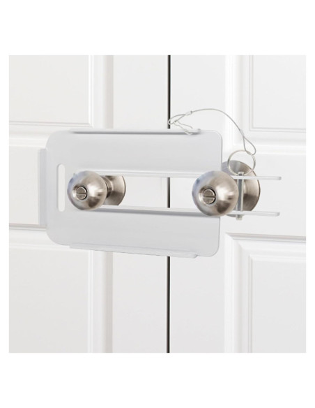Cerradura de Seguridad Enprotty para Puertas Dobles Blanca Cerradura de Seguridad Enprotty para Puertas Dobles Blanca