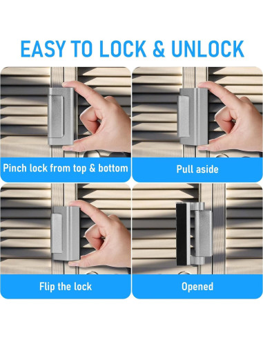 Cerradura de Refuerzo Steinwhale para Puerta 2Pack Seguridad