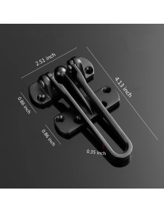 Cerradura de Seguridad para Puerta Szhdx, 2 Paquetes Negros 2