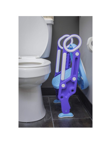 Asiento de Entrenamiento para Baño Aprender Reír Azul Plegable