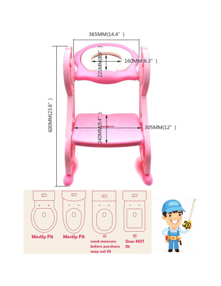 Asiento de Entrenamiento para Baño XKMT Rosa con Escalera Asiento de Entrenamiento para Baño XKMT Rosa con Escalera