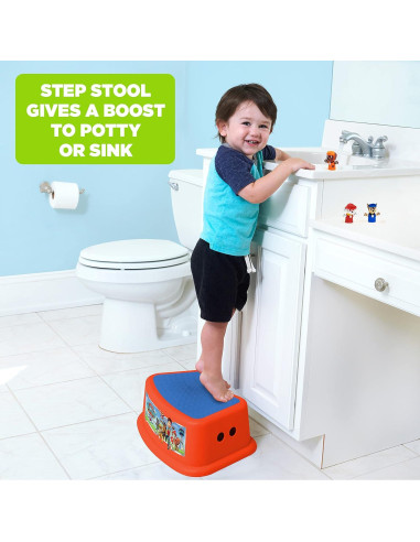 Escalón de baño Ginsey Paw Patrol Rojo y Azul Antideslizante