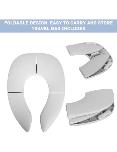 Asiento de inodoro portátil ILSSLI plegable para niños