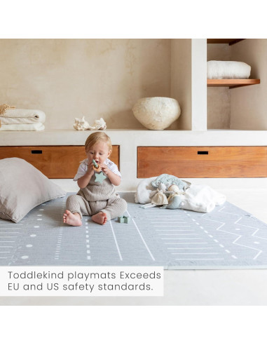 Alfombra de Juego Toddlekind 1,22 x 1,83 m Gris No Tóxica