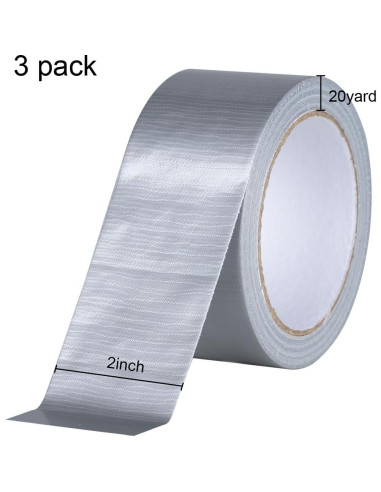 Paquete de 3 Cinta Ducto Resistente al Agua 5cm x 18m