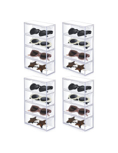 Organizador de Gafas Acrílico Sintuff 4 Cajones 27x17.5x7.3cm