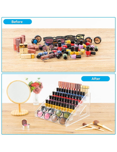 Organizador de Esmalte de Uñas Acrílico 7 Capas Pero Pero