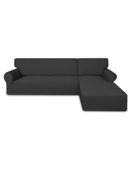 Cubiertas de Sofá Seccional PureFit Gris Oscuro 2 Pcs Cubiertas de Sofá Seccional PureFit Gris Oscuro 2 Pcs