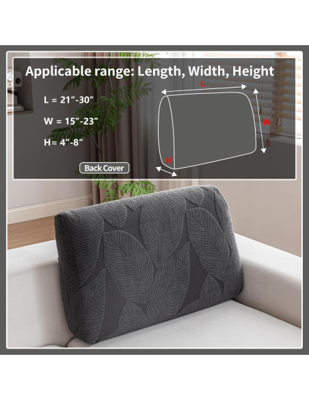 Funda de Sofá Seccional QIANMEW Gris Oscuro Lavable 1PC Funda de Sofá Seccional QIANMEW Gris Oscuro Lavable 1PC