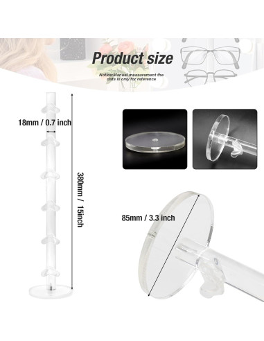 Organizador de Gafas Acrílico 6 Capas CADUFUELLY 0.21 kg