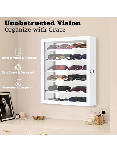 Organizador de Gafas de Sol Alyoen, Montaje en Pared, 6 Estantes