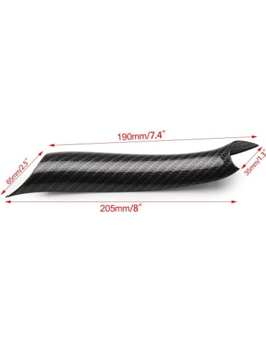 Cubierta de Manija de Puerta Interior BMW X5/X6 3 Pcs Fibra Carbono