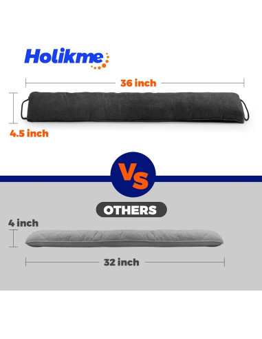 Tope de Puerta Holikme 91 cm Negro, Bloqueador de Corrientes