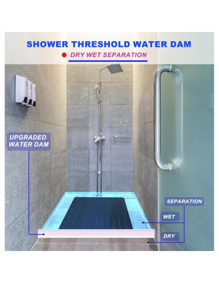 Dam de Ducha SAIKOOWA 99 cm Silicona Blanco Antisalpicaduras Dam de Ducha SAIKOOWA 99 cm Silicona Blanco Antisalpicaduras