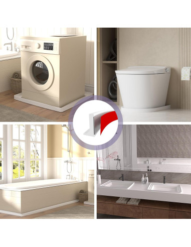 Umbral de Ducha Hzetuu 1.5M Barrera de Agua Silicona Blanca