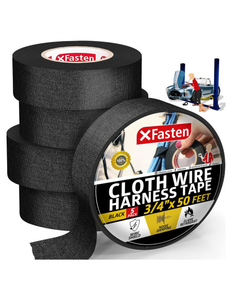 Cinta de Arnés de Alambre XFasten 2 cm x 15 m (5-Pack) Alta Temp Cinta de Arnés de Alambre XFasten 2 cm x 15 m (5-Pack) Alta Temp