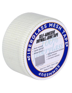 Cinta de Reparación Drywall Fibra Vidrio Autoadhesiva 5,08 cm x 30,48 m