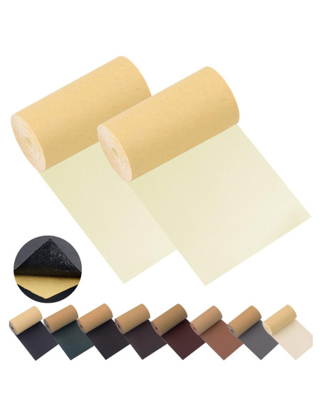 Cinta de Reparación de Cuero KJML DIY 2 Rollos 7,62x139,7cm Cinta de Reparación de Cuero KJML DIY 2 Rollos 7,62x139,7cm