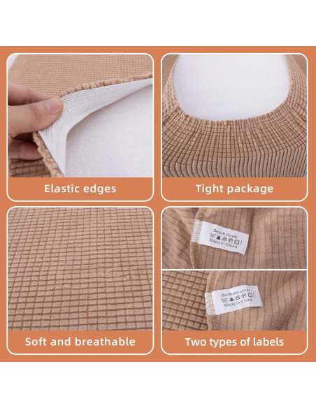 Funda de Cojín Elástica Tlswshsy para Dinette RV Khaki Funda de Cojín Elástica Tlswshsy para Dinette RV Khaki