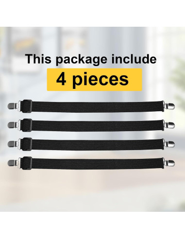 Funda de Sofá Antideslizante NAISI con Clips Elásticos - 4 Piezas