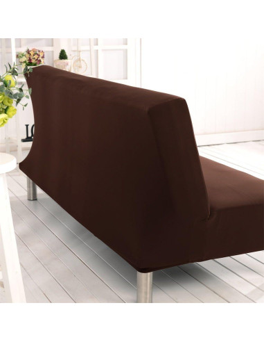 Funda Sofá Cama Sin Brazos Homonic Color Café 3 Plazas