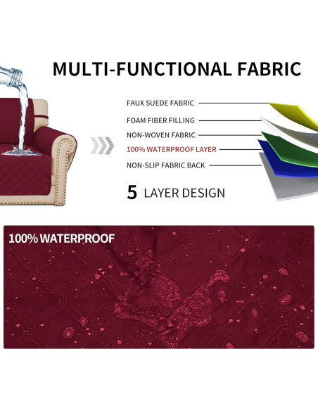Funda de Sofá Impermeable Easy-Going XX-Large Rojo Navidad Funda de Sofá Impermeable Easy-Going XX-Large Rojo Navidad