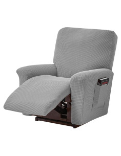 Funda de Sillón Reclinable MIFXIN 4 Piezas Jacquard Gris