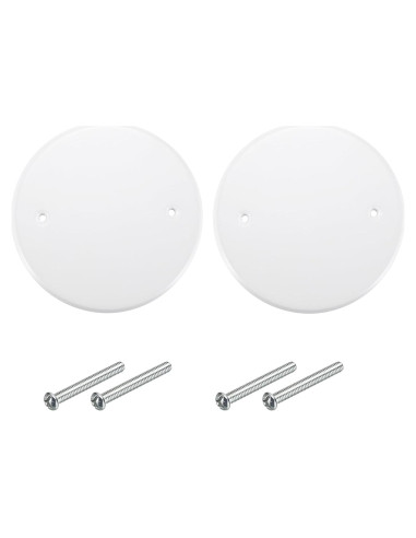 OwnMy 2 Placas Cubierta Techo Redondas 12.8 cm Metal Blanco