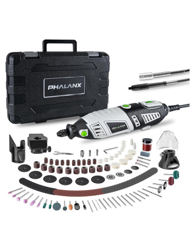 Kit de Herramientas Rotativas PHALANX 180W 213 Piezas Multiuso