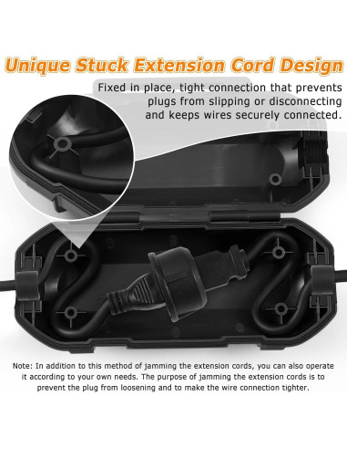 Cubierta de Cable de Extensión Exterior AFFLAT IP54 Negra