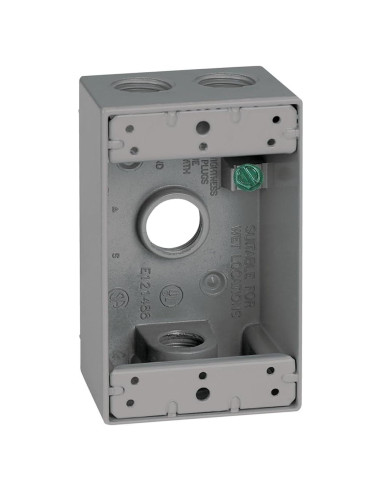 Caja Metálica 1 Gang Sigma Electric 4 Agujeros Gris